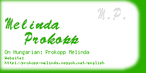melinda prokopp business card